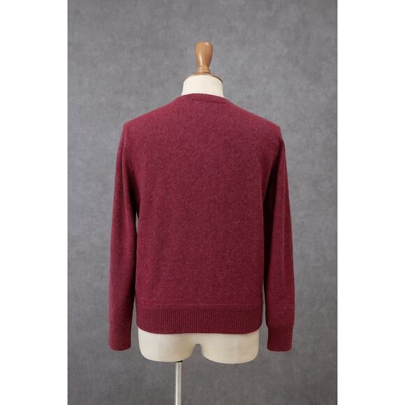 Mens Vintage Cedar Bend Burgundy Wool Bend Crew Neck Sweater M - Picture 4 of 4